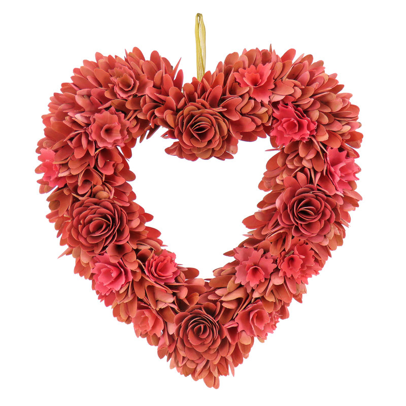 Couronne en bois 19 po, Rose