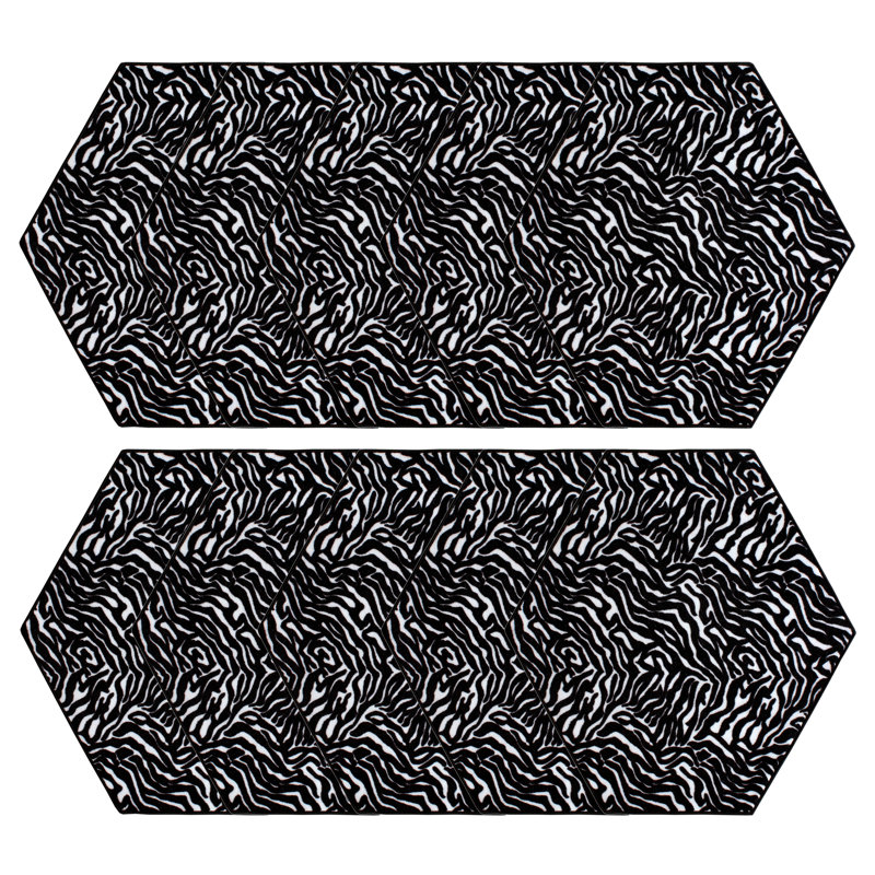 Ensemble de tapis en nylon touffeté Berganzo, Hexagone 2 pi