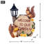 Solar Welcome to Our Garden Squirrels | Glowing Patio Statue