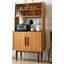 Armoire de cuisine scandinave en bois massif avec rangement combiné