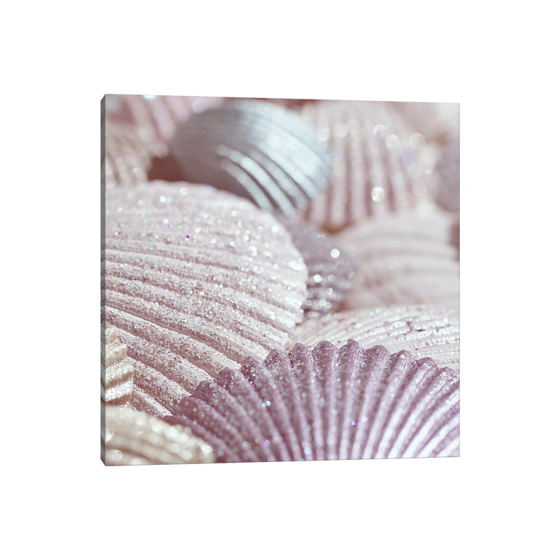 Shells and Glitter II Pink Square by Monika Strigel - Wrapped Canvas Photograph, 30.48 cm H x 30.48 cm W
