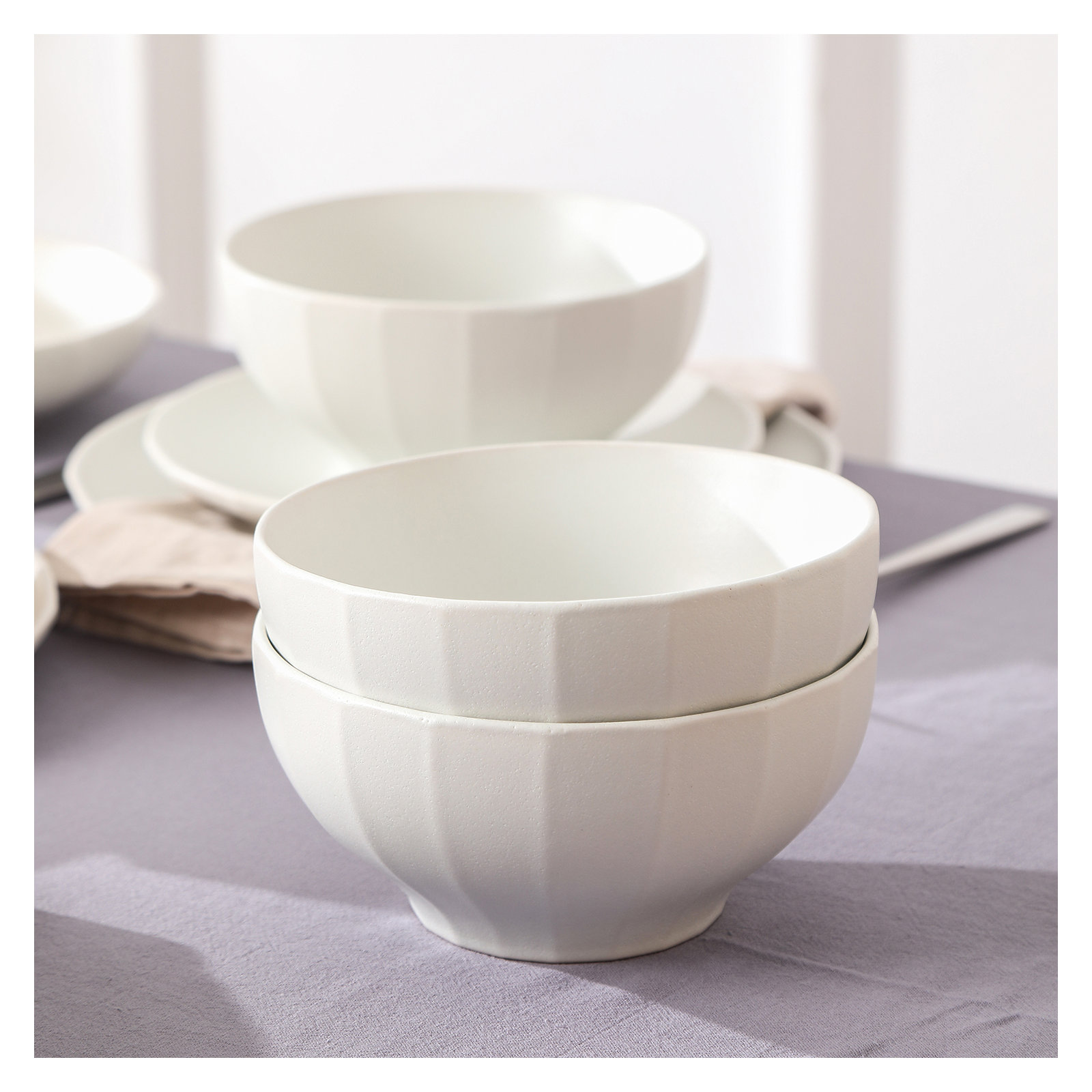 Stone Lain Rio 12-Piece Dinnerware Set Stoneware, Beige