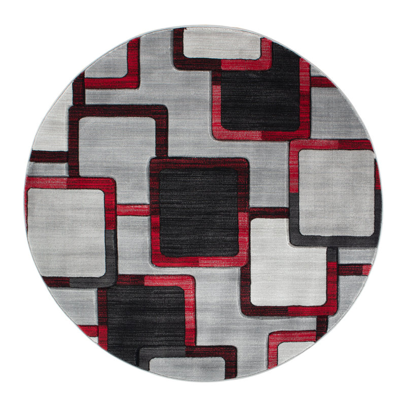 Adonia Geometric Indoor Rug, Round 8'1"