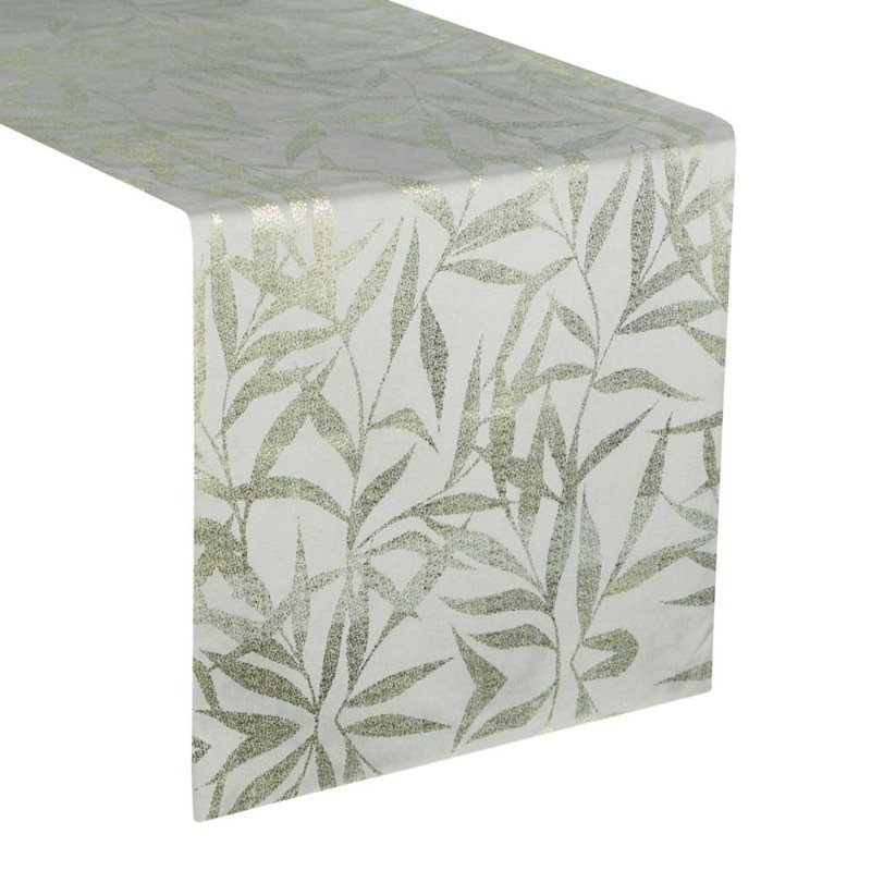 Blink Tablecloth 15 35X140 Cm Beige, Silver, 35cm W x 220cm L