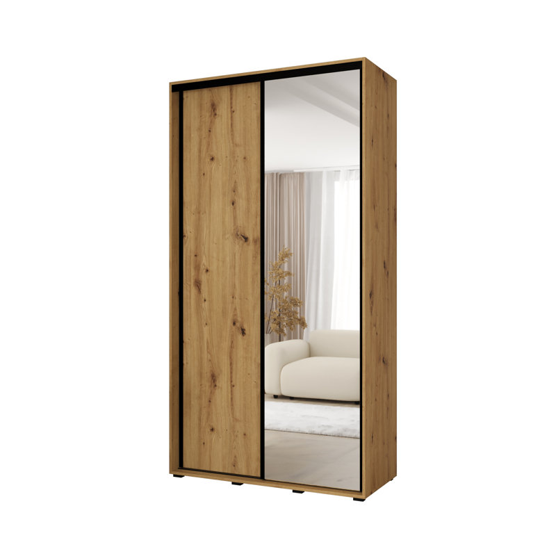 Sliding Wardrobe Vado, Brown, 235.2cm H x 140cm W x 60cm D