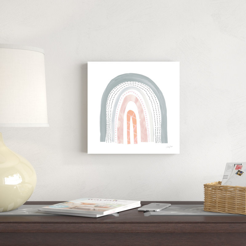«Boho Rainbow I» par Courtney Prahl - peinture sur toile tendue, H 12 po x l 12 po x P 1,25 po