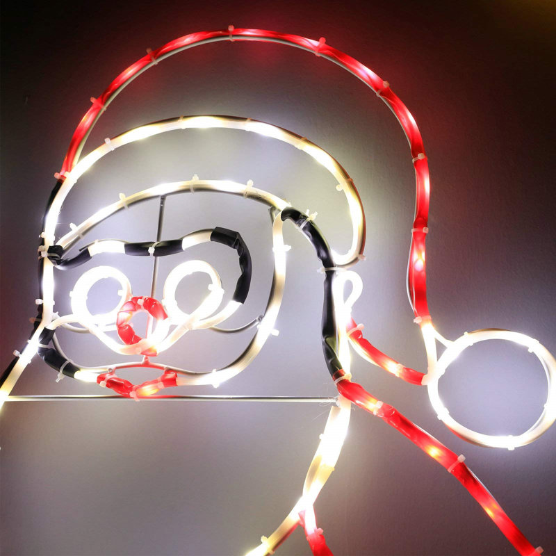 5ft Colorful LED Santa Claus Neon Light Display