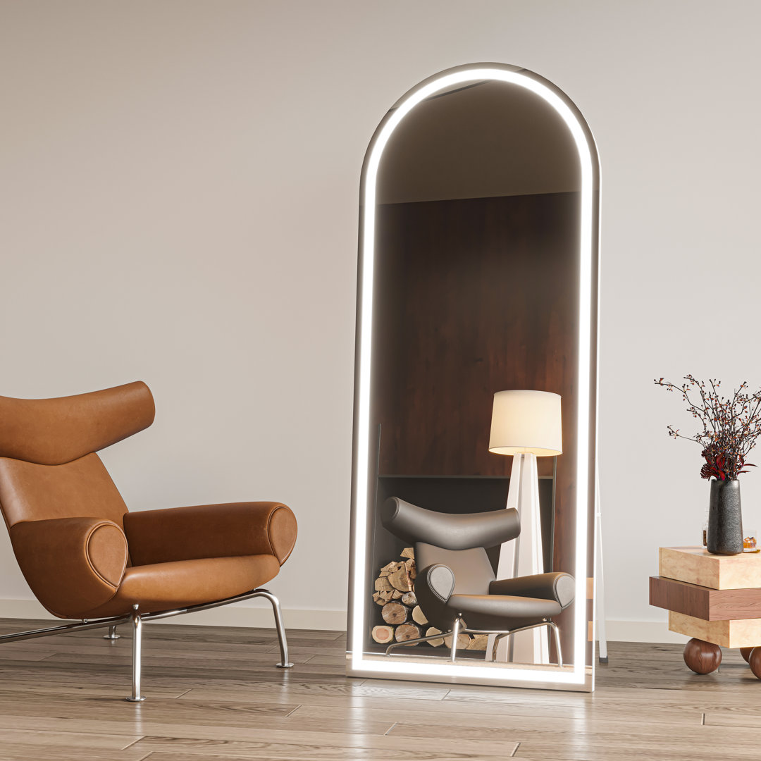 Phaih Arch Modern & Contemporary Lighted Full-Length Mirror with Tempered Glass & 3-Year Warranty Ivy Bronx 