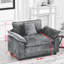 Canapé-lit confortable à assise simple sans repose-pieds, canapé modulaire moderne convenant au salon, à la chambre à coucher et à l'appartement-355602468