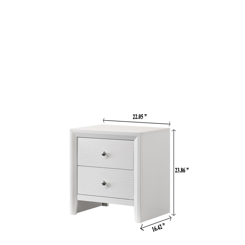Ensemble de chambre à coucher Kaayla Cayla, Blanc, Grand