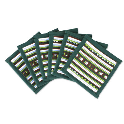 Cotton Square 6 Piece Coaster Set