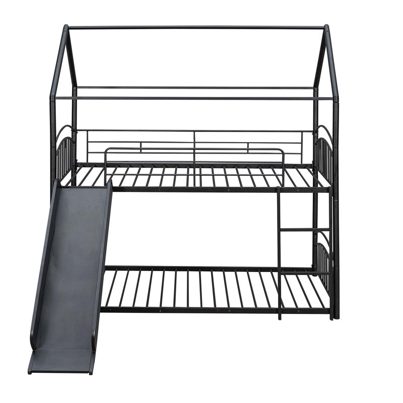 Hanad Kids Twin Bunk Bed, Black