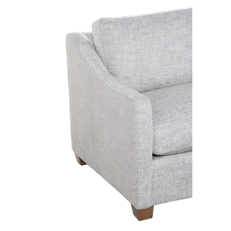 Oliver 2 - Piece Upholstered Sectional, Blue Buffalo Check; 0120-61, Left Hand Facing, Frost White