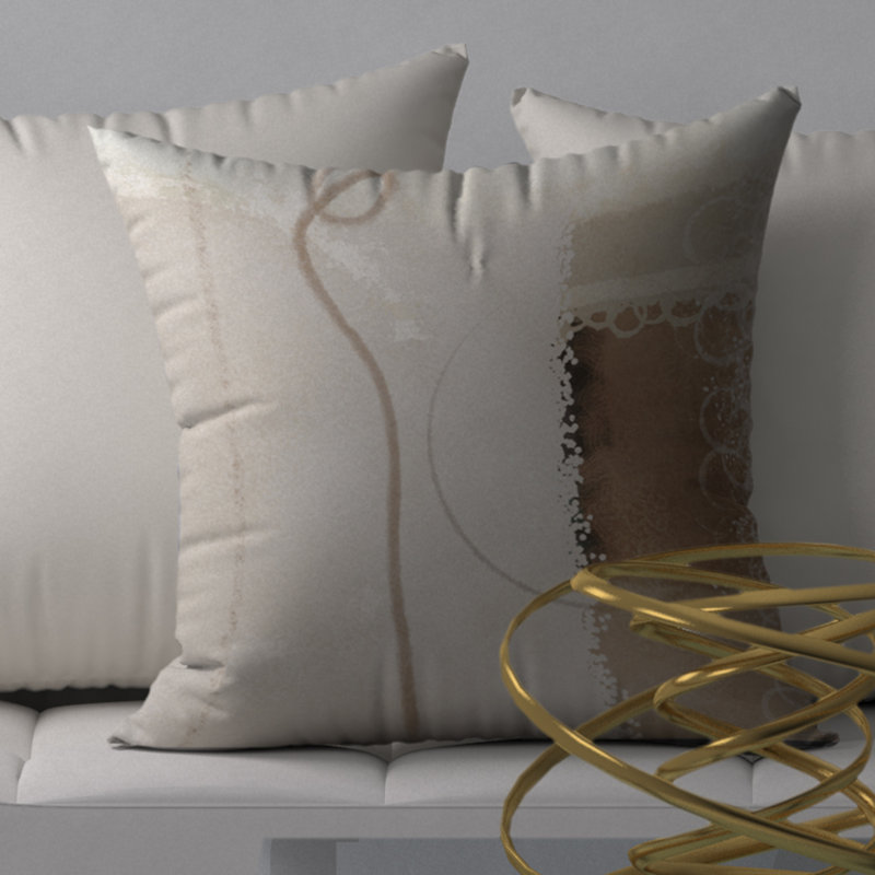 Abstract Reversible Throw Pillow, 20" x 20"