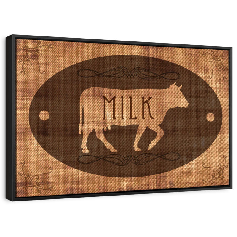 «Cow Milk Wall Art», H 9 po x l 13 po