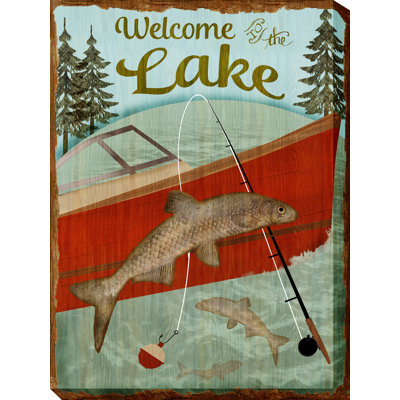 Welcome Lake Outdoor Wall Canvas Art