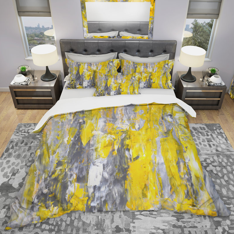 Ensemble de housse de couette moderne et contemporaine, Twin Duvet Cover + 2 Shams