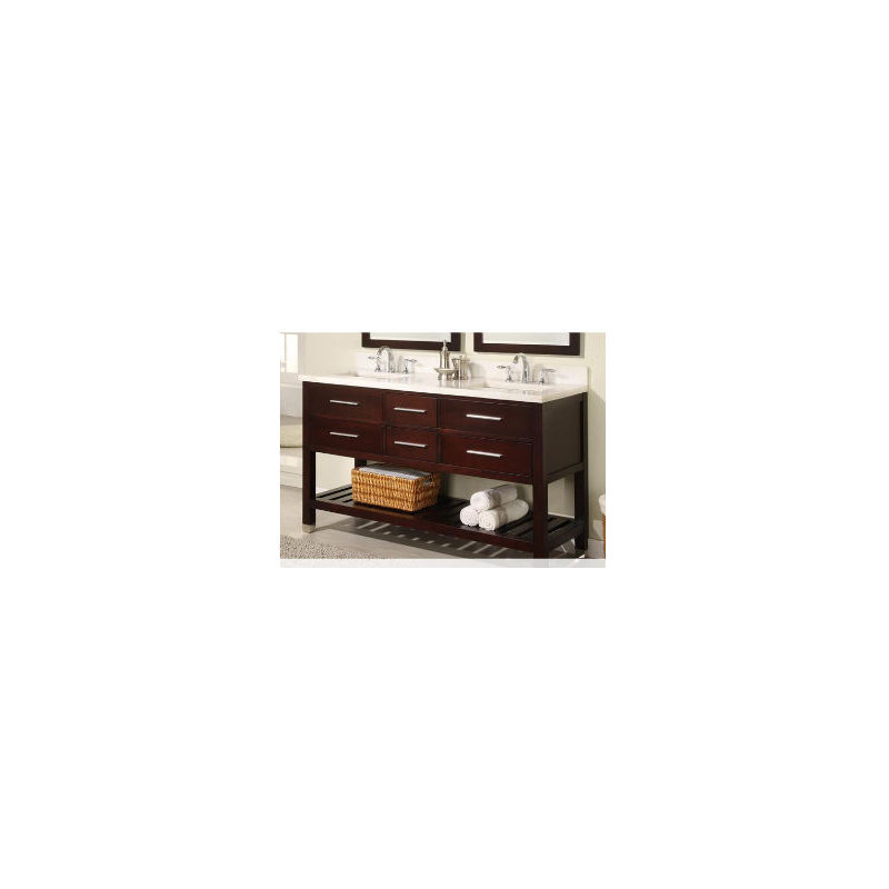 Meuble-lavabo double de salle de bain 60 po Priva