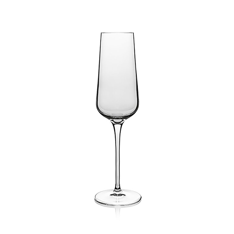Classic Luigi Bormioli Signed Crystal Wine Glasses Set of Six 6 Oz 6 Tall 