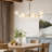 9-Light Modern Linear Chandelier, Mid-Century Crystal Pendant Light Fixture For Kitchen Island, Dining Room, Living Room-2034109708