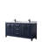 Daria 72'' Double Bathroom Vanity with Carrara Marble Top-48462080-80205427-61132180