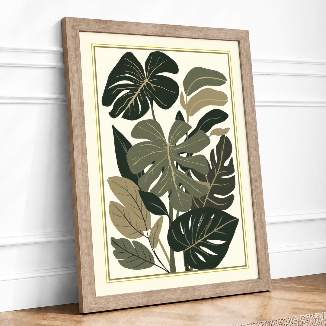 Tropical Foliage Study Botanical - Framed Print