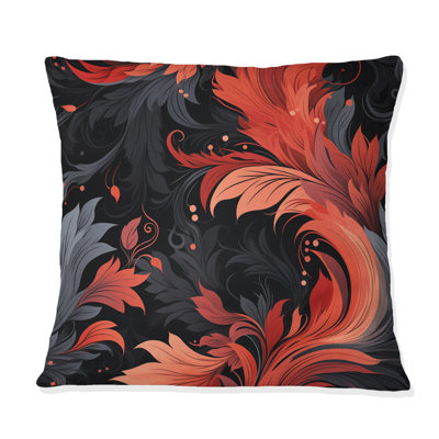 Coussin décoratif à motif floral Ember Twilight Moody I