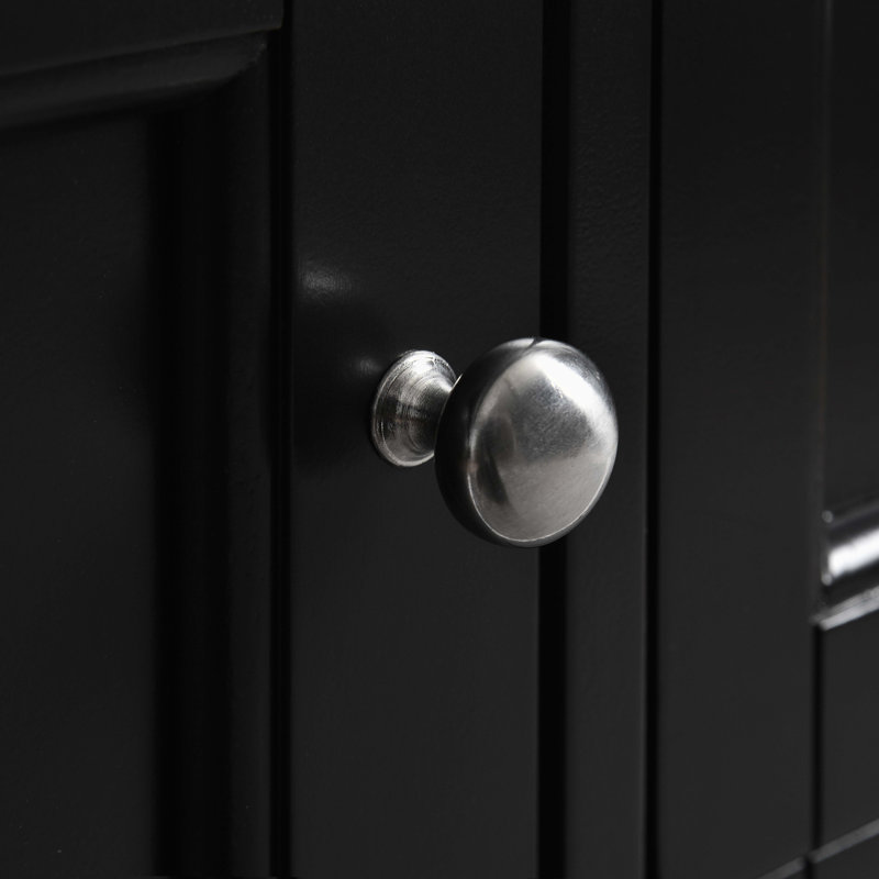 Meuble-lavabo pour salle de bain, Argent argent, Noir, noir, noir, noir