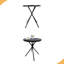 Table d'appoint en verre trempé carré de 24 po, structure en fer, assemblage facile en 10 minutes, utilisation à l'intérieur ou à l'extérieur sur un petit patio