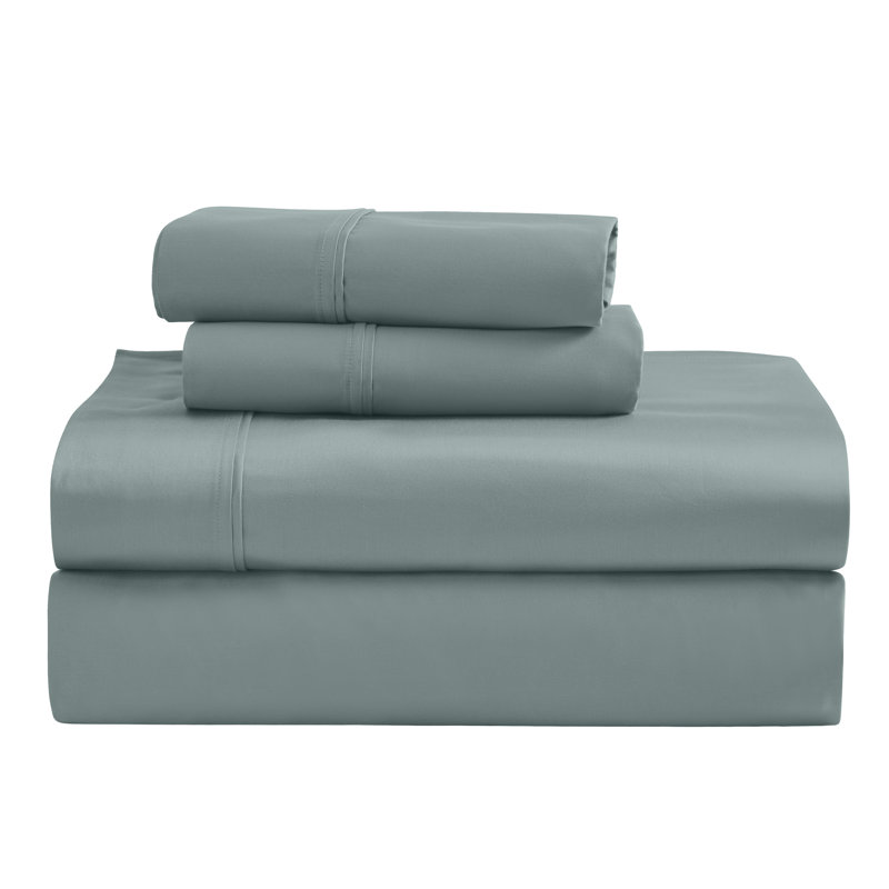 Ensemble de draps en satin de coton égyptien certifié Mellark 1200 fils au pouce carré, Sarcelle