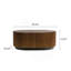 Ensemble de 2 tables rondes gigognes rondes - Wave Stripe Edge - Table de centre cannelée - Pour le salon