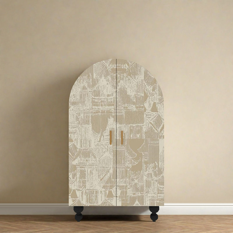 Garde-robe de rangement rétro pour chambre double