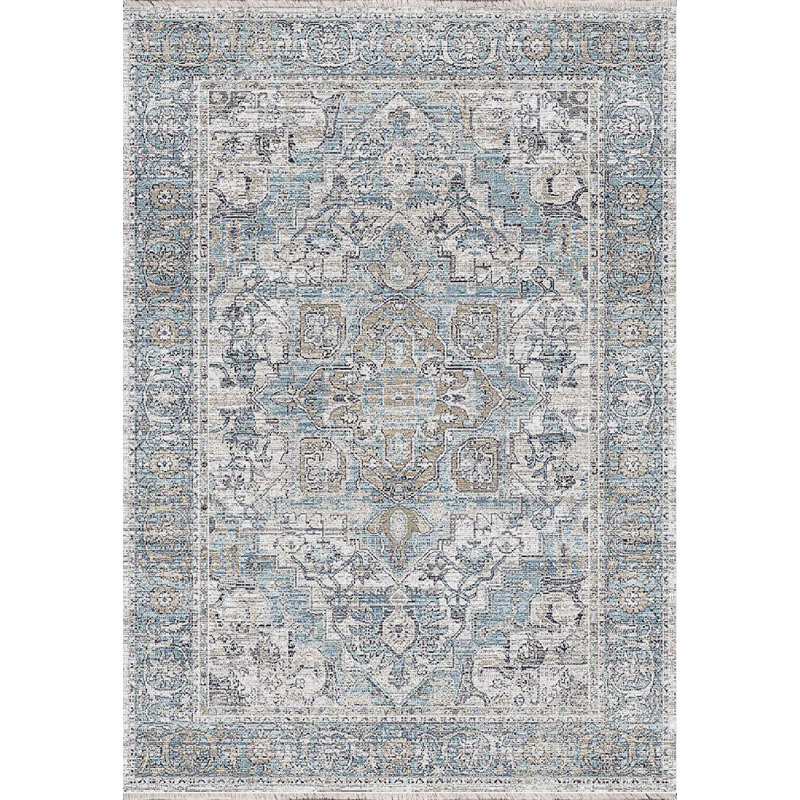 Jazz 6798-885 Beige / taupe / bleu, Rectangle 9 pi x 12 pi