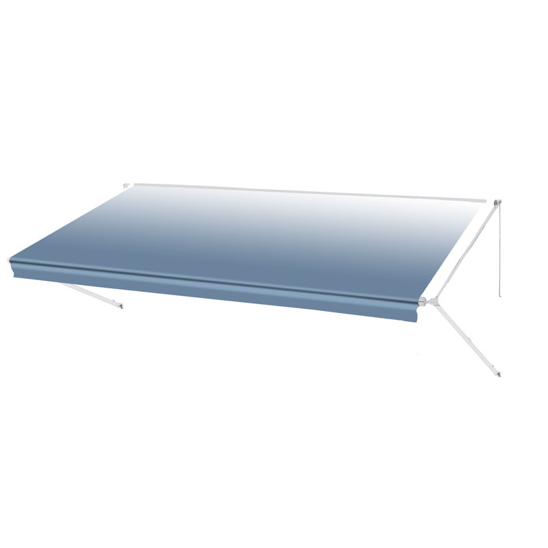 Auvent manuel rétractable pour véhicule récréatif, bleu, H 4 po x l 192 po x P 96 po