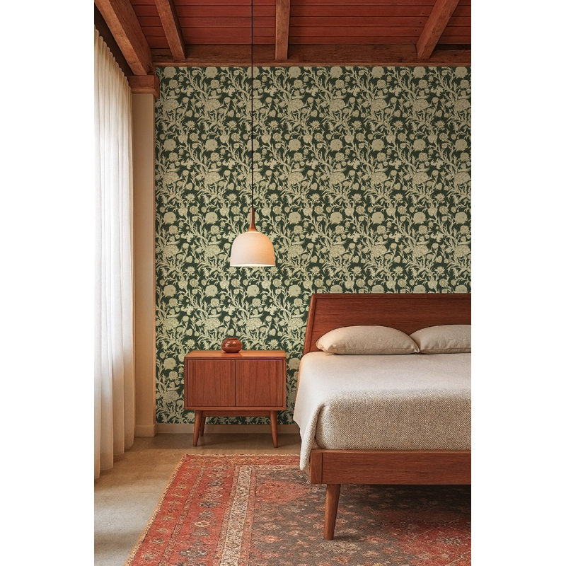 Blooming Thicket - Wallpaper, Goldenrod, Premium Paper