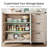 43" Sideboard Buffet Cabinet with Drawers, Shelves & Doors-119249844