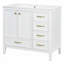 Meuble-lavabo 36 po avec lavabo en céramique 36 po, 4 tiroirs-629390643