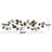 Metal Long Textured Leaf Home Wall Decor with Multiple Shades