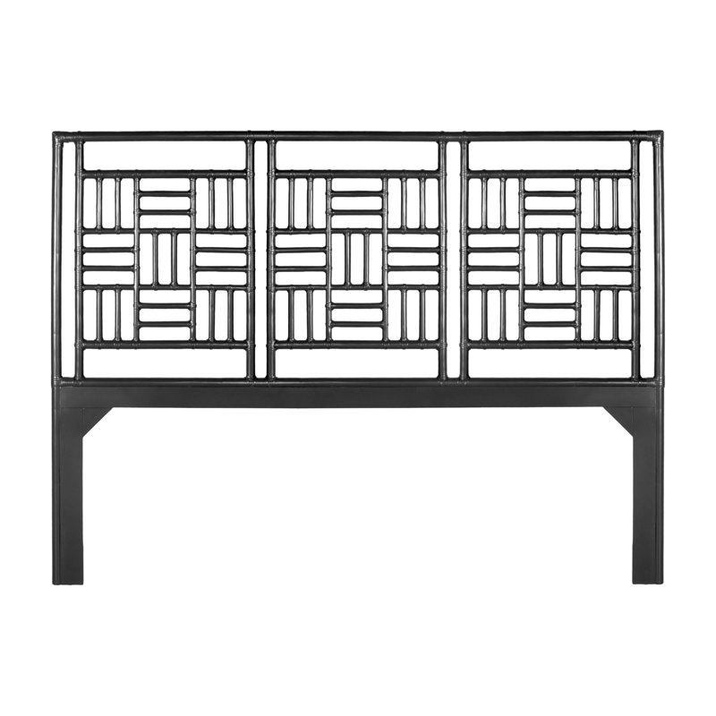 Finn Queen Headboard, Citrus Orange, King, Black
