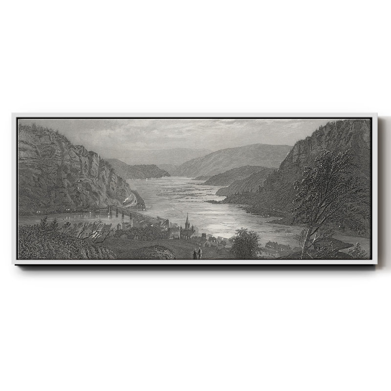 Harper's Ferry par Moonlight - toile encadrée, H 20 po x l 50 po