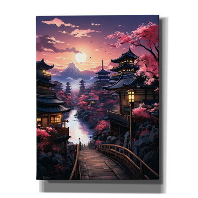 Winston Porter 'Sunset In Japan' by Momart Canvas Wall Art