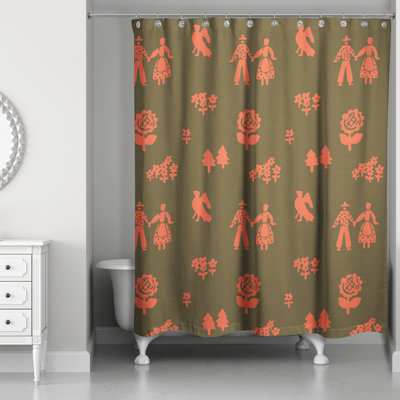 Rideau de douche simple motif Haner