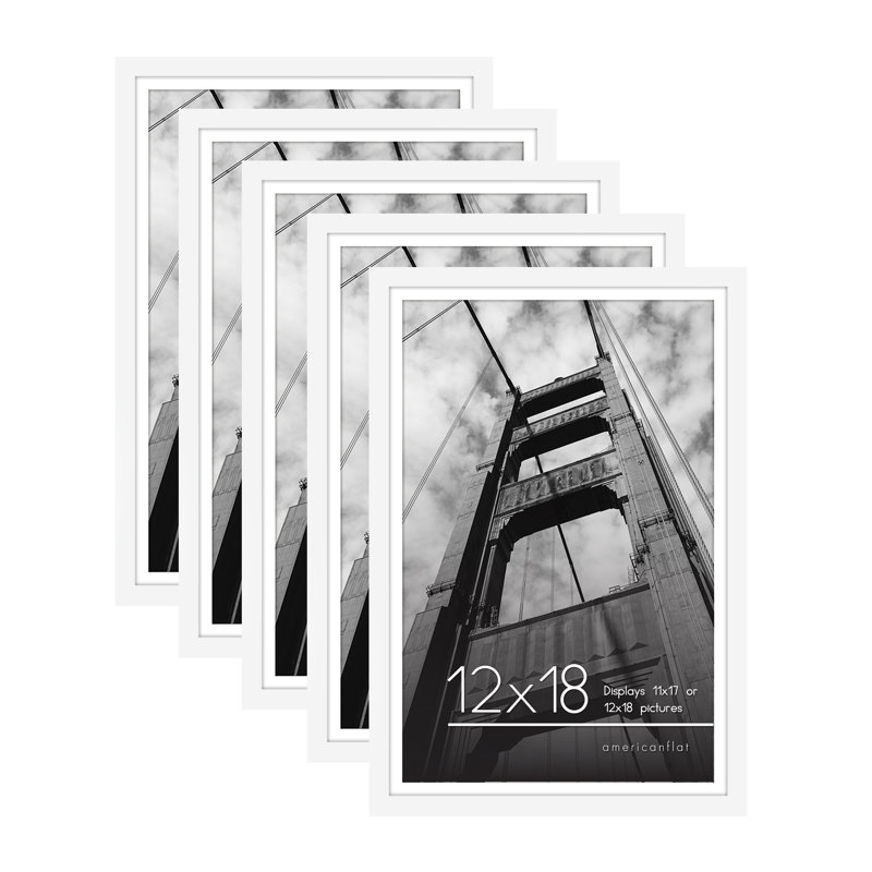 Cadres muraux avec passe-partout Gallery, Blanc, 12 po x 18 po avec passe-partout pour 11 po x 17 p