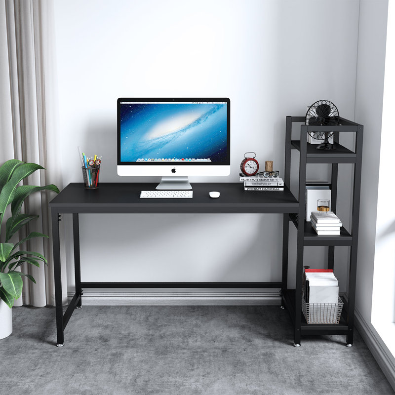 126cm W Rectangle Writing Desk, Black