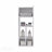 Stanton Tall Storage Cabinet With Two Doors And Three Open Shelves, White