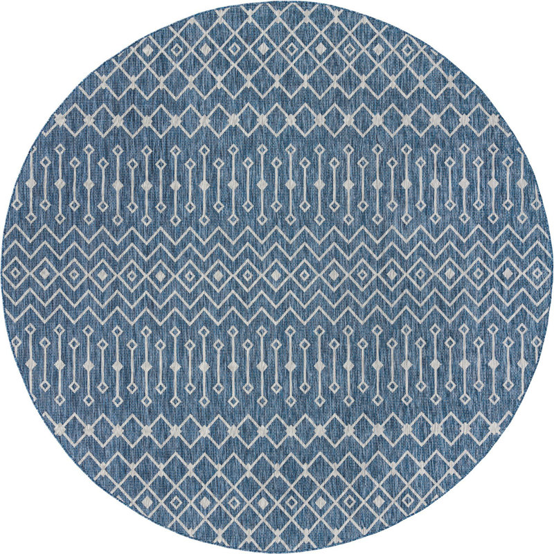 Outdoor Preen Area Rug Lakeside Color, Round 12'