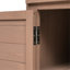 Banc de jardin 65 pouces, poste de travail en bois de sapin avec tablette de rangement, tiroir et armoire, brun-2131109670