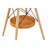 31.5-Inch Diameter Circular Dining Table, Black MDF Vacuum Formed Tabletop,  Wood Legs, With Suspended Woven Storage Basket Structure. A Casual Coffee Table Suitable For 2-4 People.-402521627