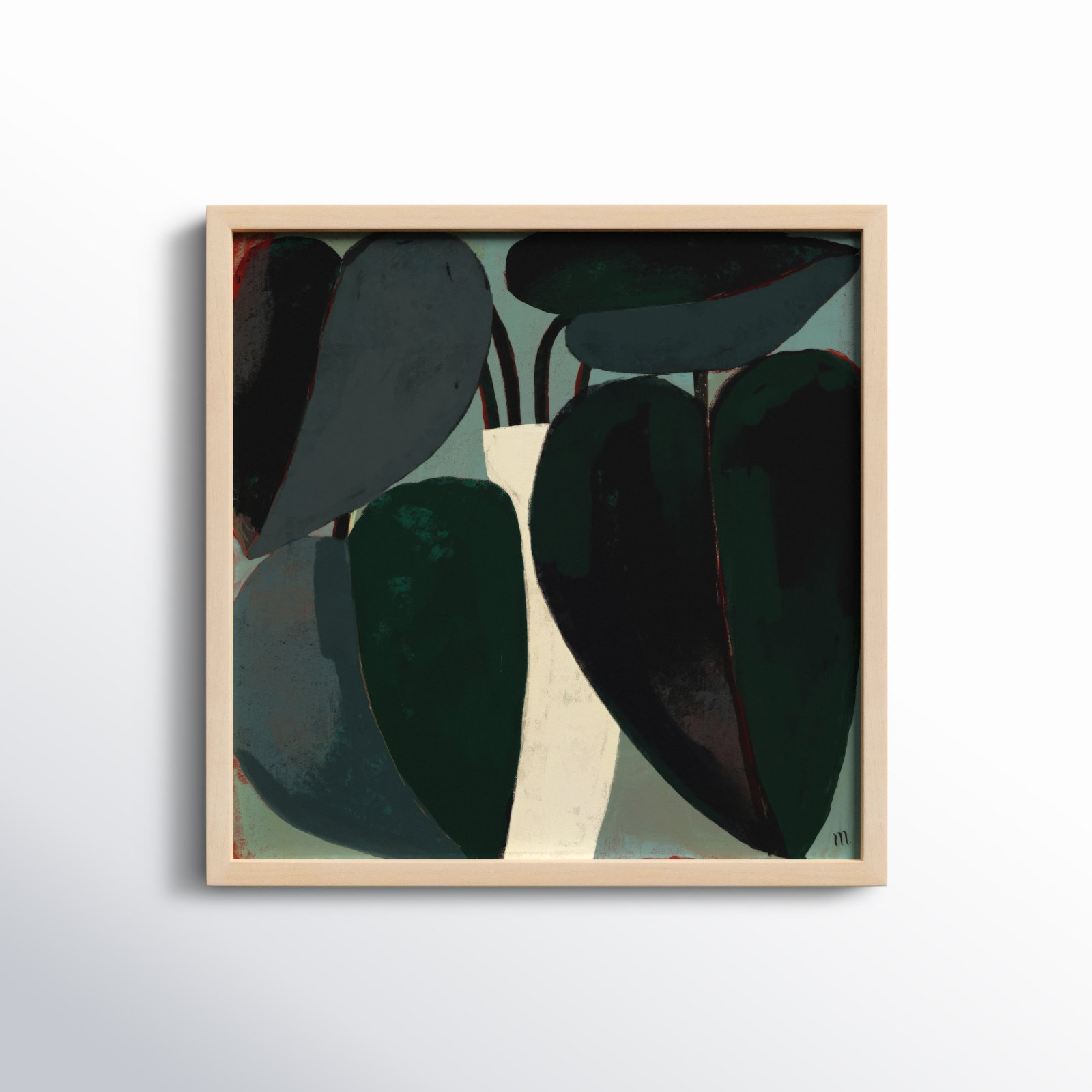 Fall Plant by StudioM, 24" H x 24" W x 1.25" D, Brown