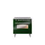 Cuisinière à induction 36 pouces avec 6 éléments à induction ILVE Nostalgie II Series (porte en verre)-1304245330